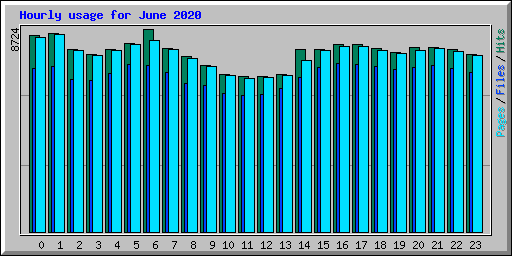 Hourly usage for June 2020