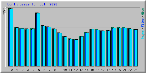 Hourly usage for July 2020