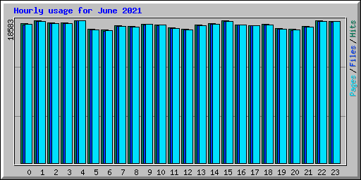 Hourly usage for June 2021